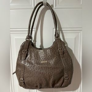 Laura Scott Brown Faux Leather Light Chocolate Bag 12" W x 9.5" H x 4" D New